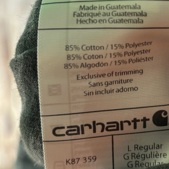 Carhartt Original Fit Short Sleeve Shirt Black Stripe Size Large - Picture 5 of 5